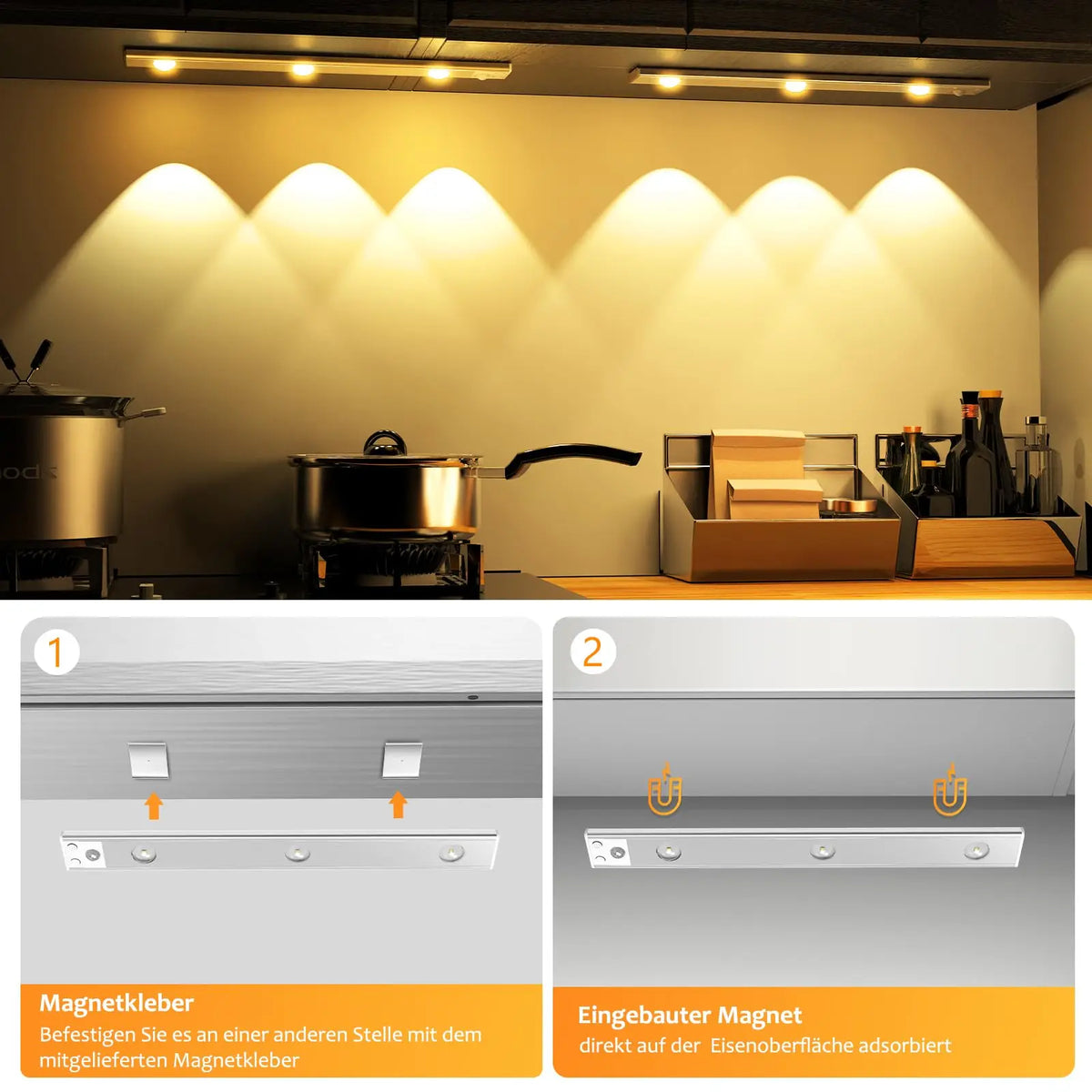 Wireless Ultra Thin Motion Sensor LED Cabinet Light USB Rechargeable Dimmable Lamp 3 Colors for Kitchen Wardrobe Bedroom Stairs Zpaxo