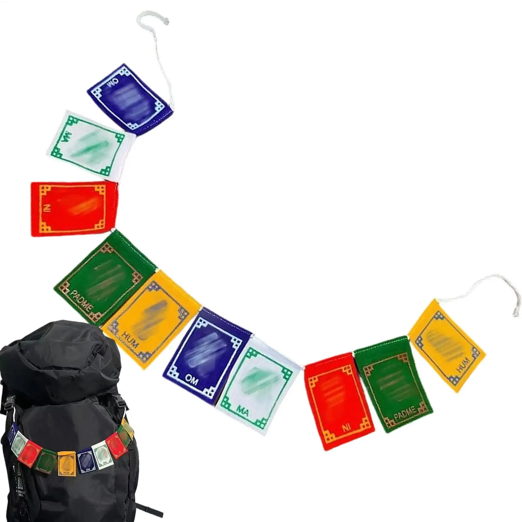 Mini Traditional Tibetan Prayer Flags 5 Element Colors Handmade Wind Zpaxo Default Title