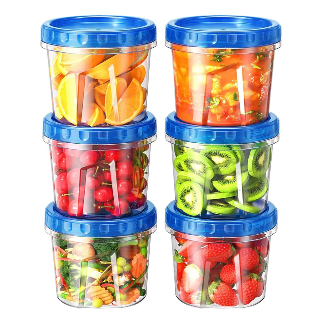 Freezer Containers Airtight Lids Stackable Round Food Storage Zpaxo