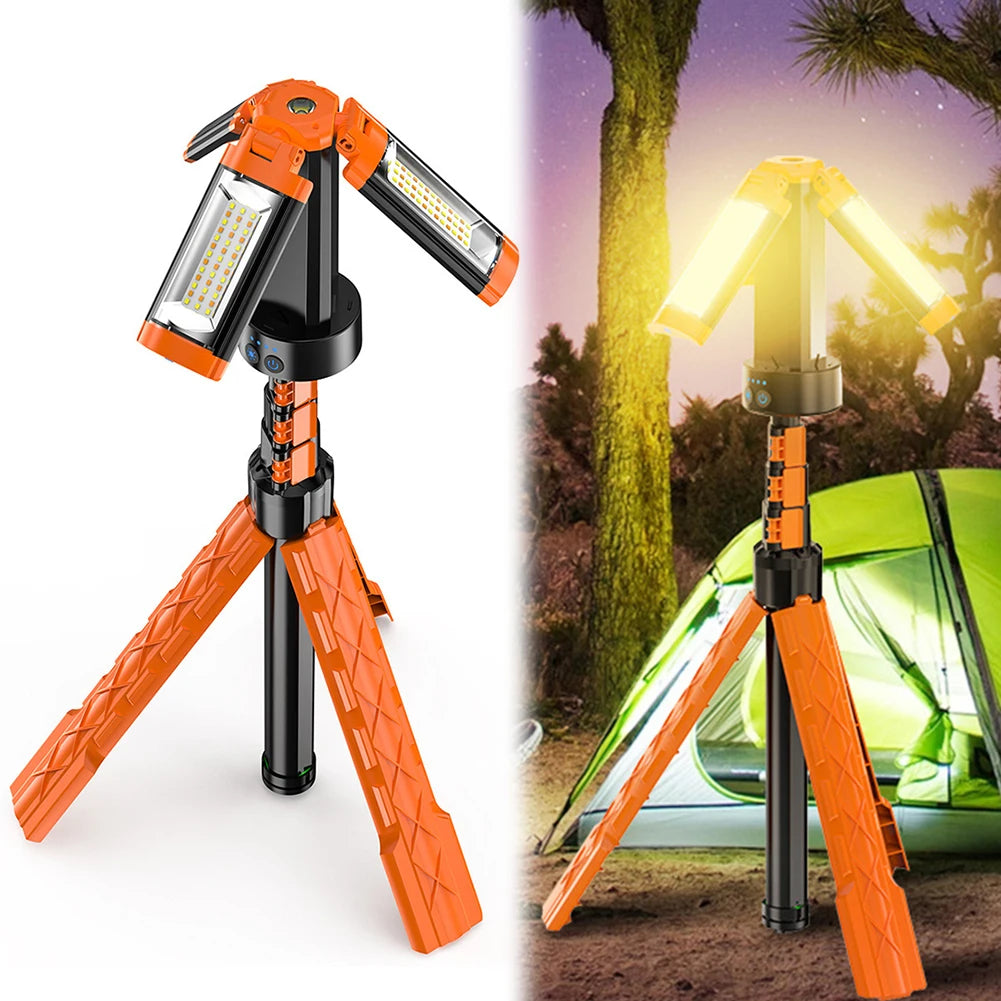 Folding Camping Light LED Work Telescoping Stand Rechargeable Lantern Zpaxo