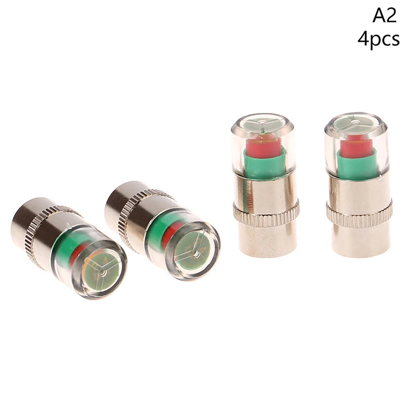 2 Car Bike Tire Pressure Indicator Gauge Alert Monitoring Valve Cap Zpaxo 4pcs
