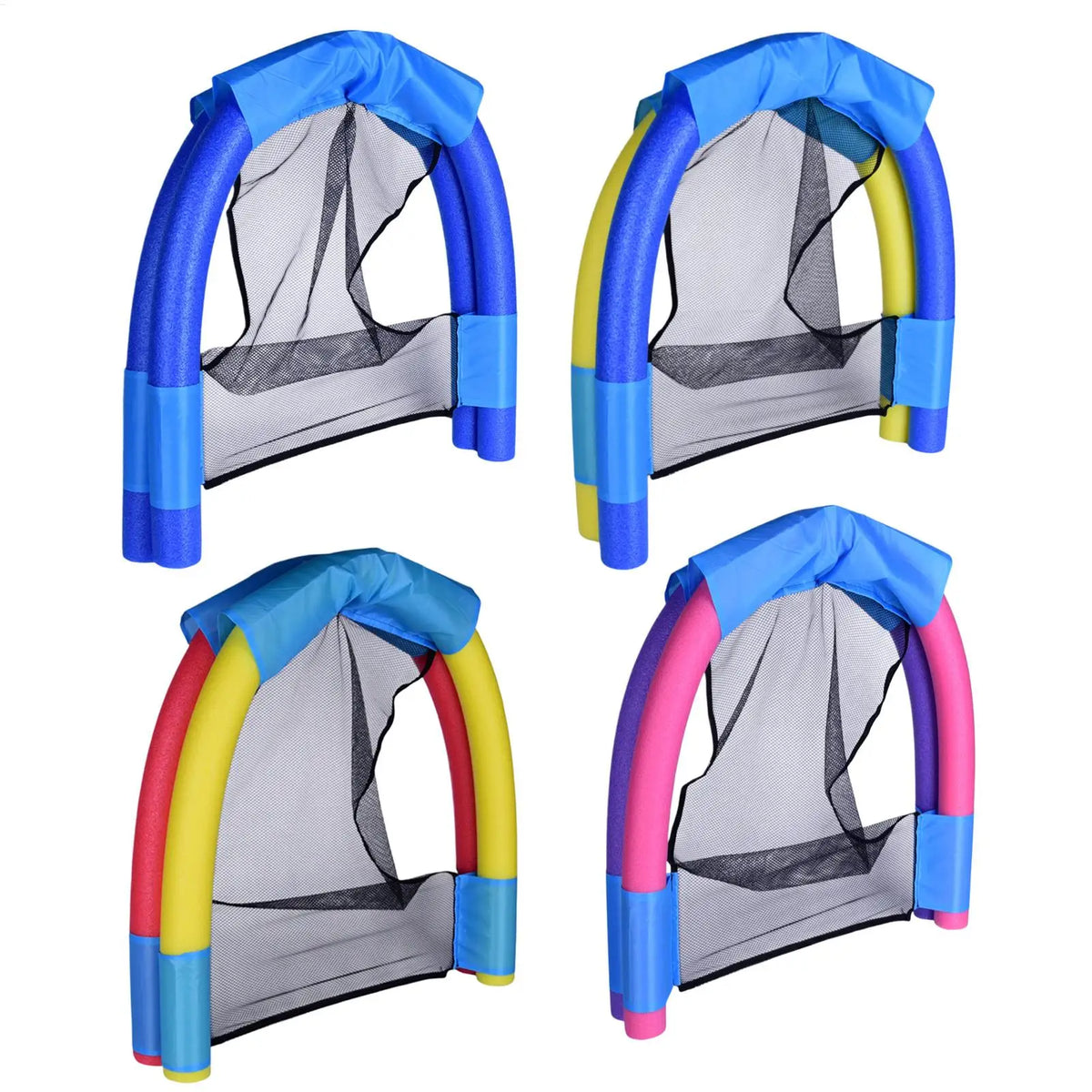 Inflatable Double Layer Floating Chair Ergonomic Backrest Pool Lounge Zpaxo