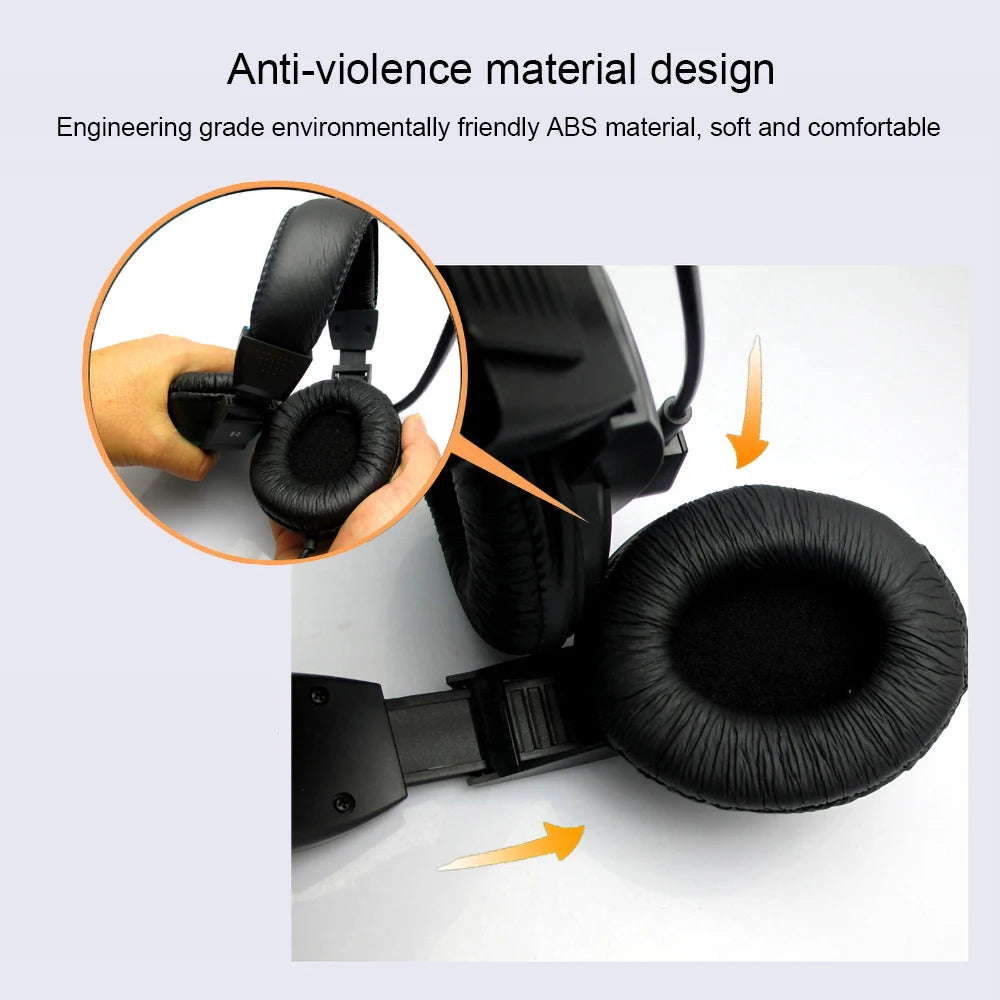 Wired Headphones Operator Headsets Mic Noise Reduction Earphones Zpaxo