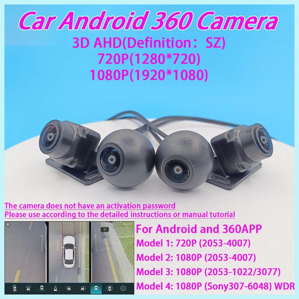 Camera 360 Android Auto Panoramic Image System 360APP 3D AHD 1080P Zpaxo
