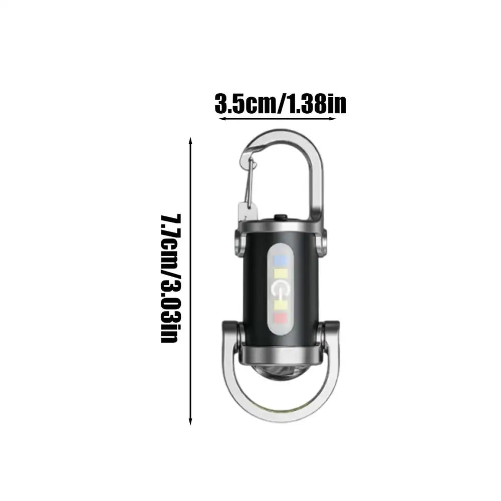 Rechargeable Keychain Flashlight Mini LED Torch Bright Portable Zpaxo A