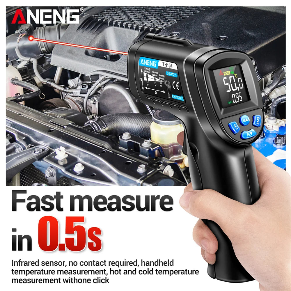 ANENG TH104 Infrared Handheld Temperature Gun 50 550 IR Laser Sensor Zpaxo
