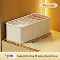Foldable Underwear Socks Storage Box Multi-compartment Drawer Zpaxo 7 grids