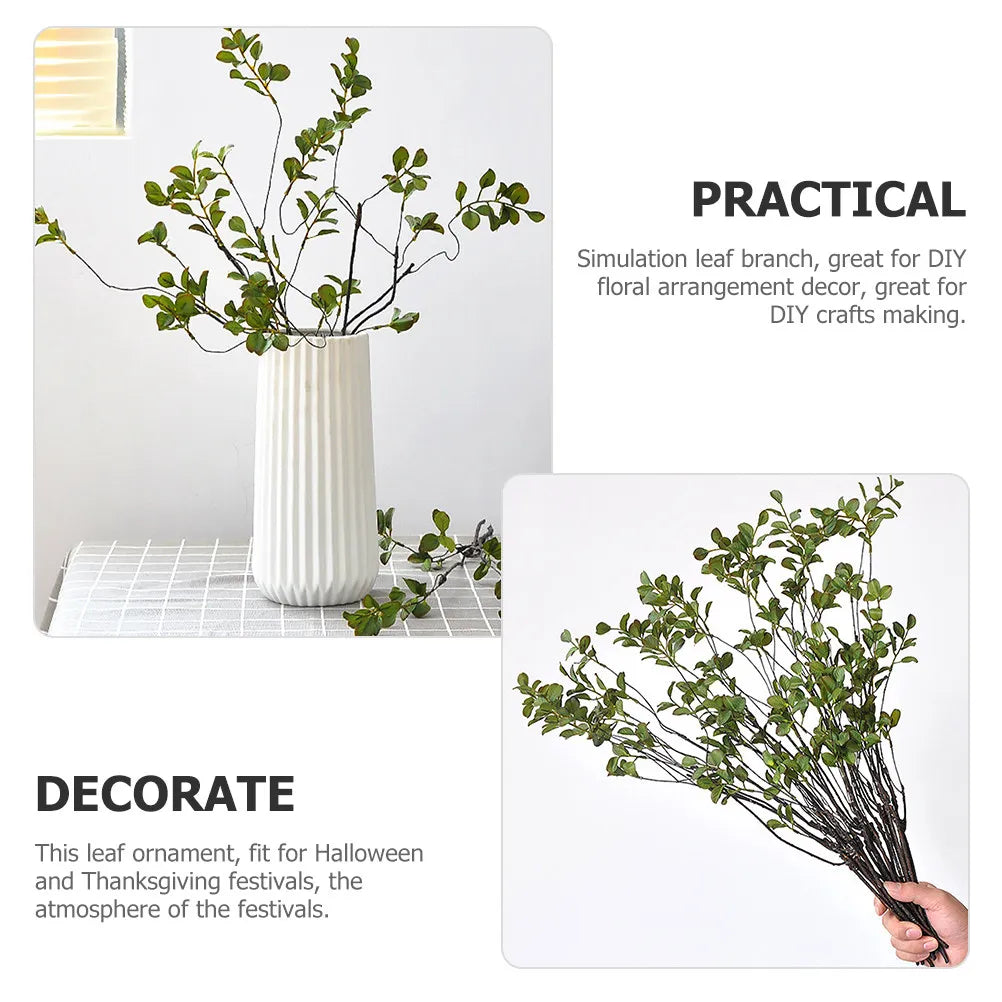 Artificial Leaf Branch Realistic Plastic Simulation Leaves Stems Zpaxo