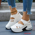 Women's Sandals Closed Toe Office Career Summer Solid Wedge Shoes Zpaxo WHITE 36
