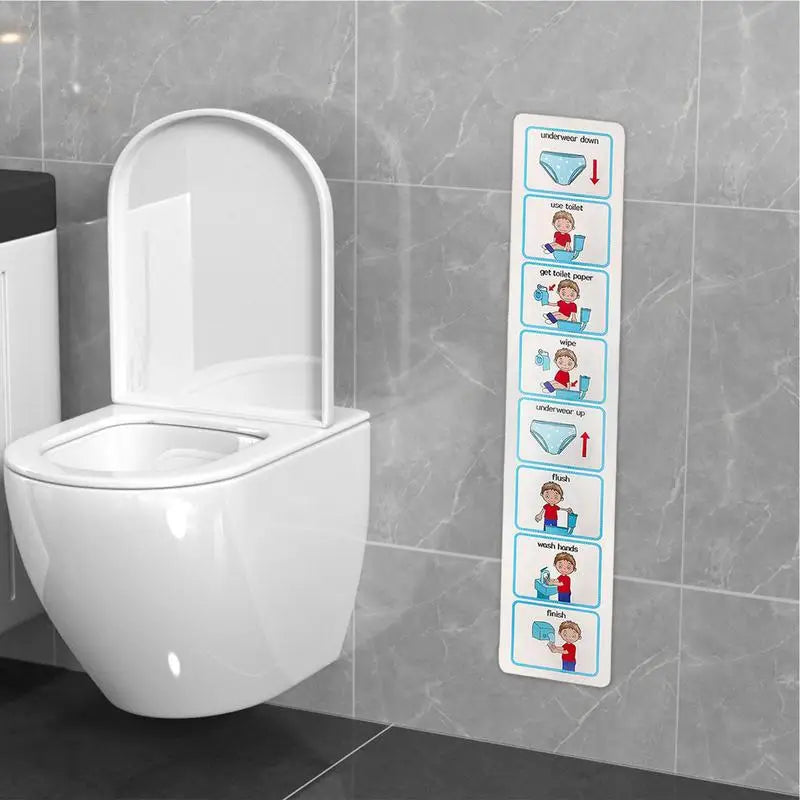 Toilet Training Chart Life Skills Visual Planner Teach Child Use Kids Zpaxo