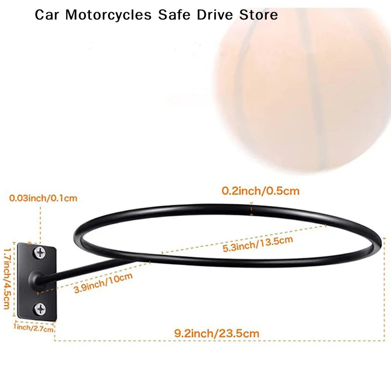 CM1Pcs Metal Ball Storage Rack Wall Mounted Holder Space Saving Zpaxo