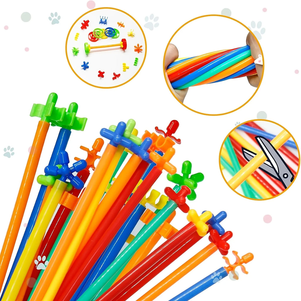 Building Toys Made Straw Interlocking Plastic Engineering Blocks Zpaxo