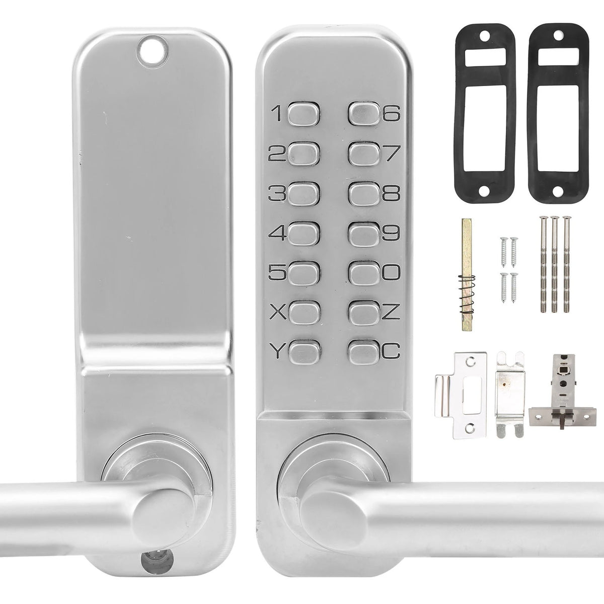 Home Security Device Keyless Entry Smart Mechanical Door Lock Digital Zpaxo WHITE
