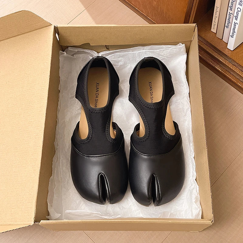 Women Mary Janes Shoes Summer Split Toe Tabi Walking Sneakers Casual Zpaxo