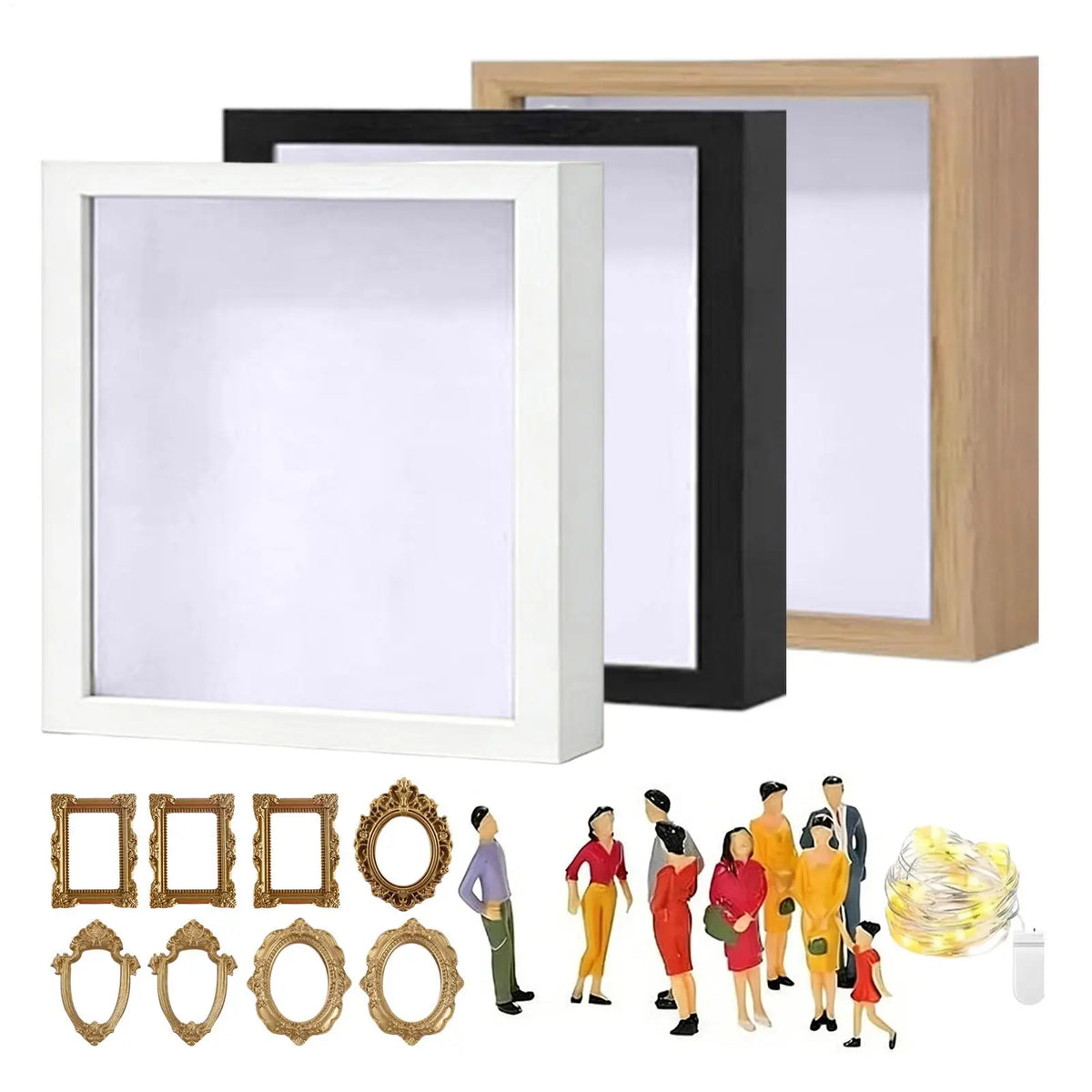 Shadow Box Display Case Picture Frame Memory Museum Silhouette Zpaxo