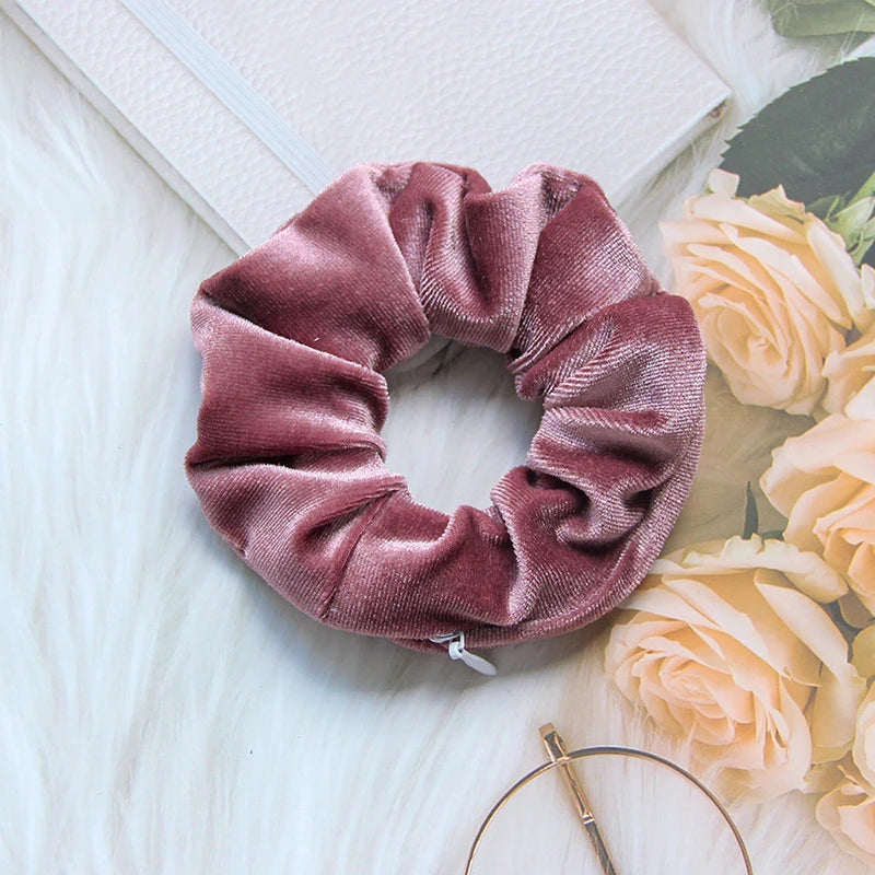 On-the-go Safekeeping Hair Tie Zipper Hide Perfect Storing Key Cash Zpaxo A11
