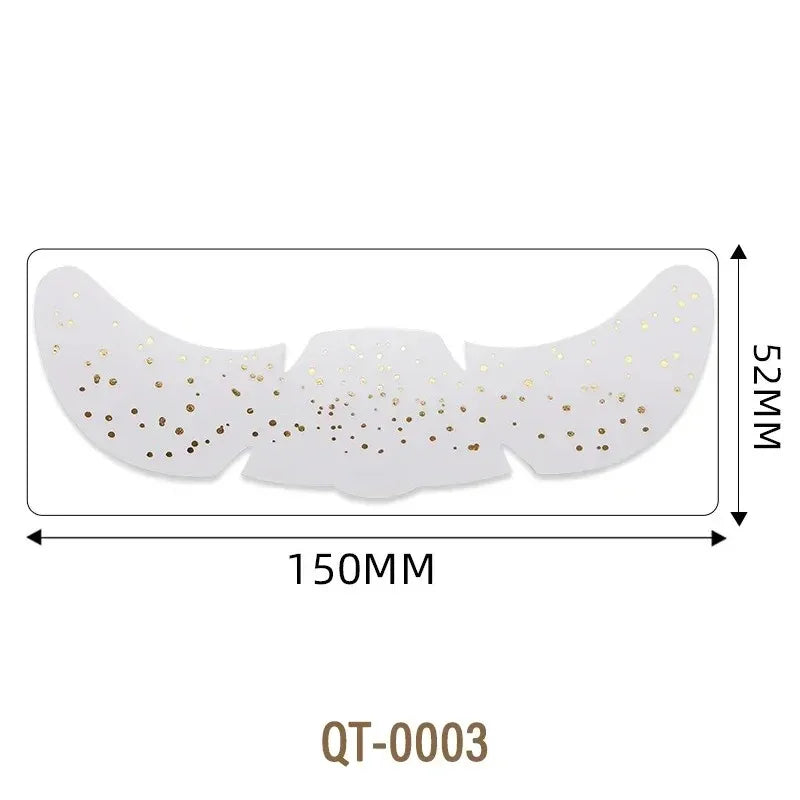 6 Sheets Stamping Freckles Makeup Patches Glitter Gold Fake Temporary Zpaxo 03Gold-6 Sheets
