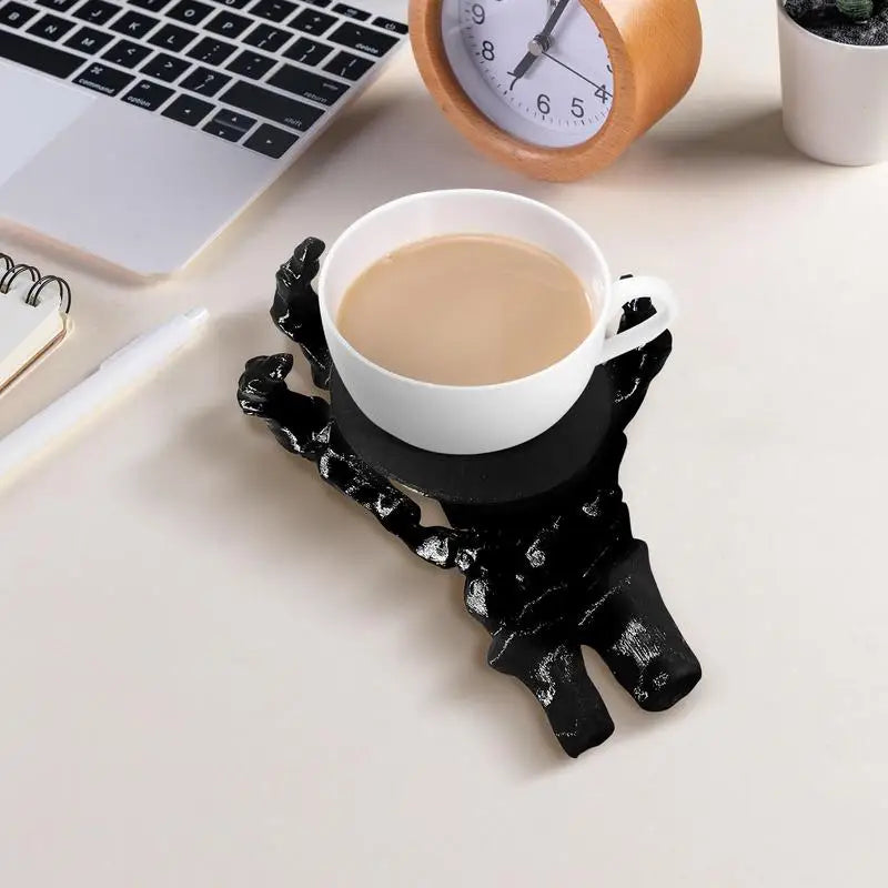 Gothic Coasters Skull Hand Cup Mat 3D Funny Decorative Drinks Zpaxo