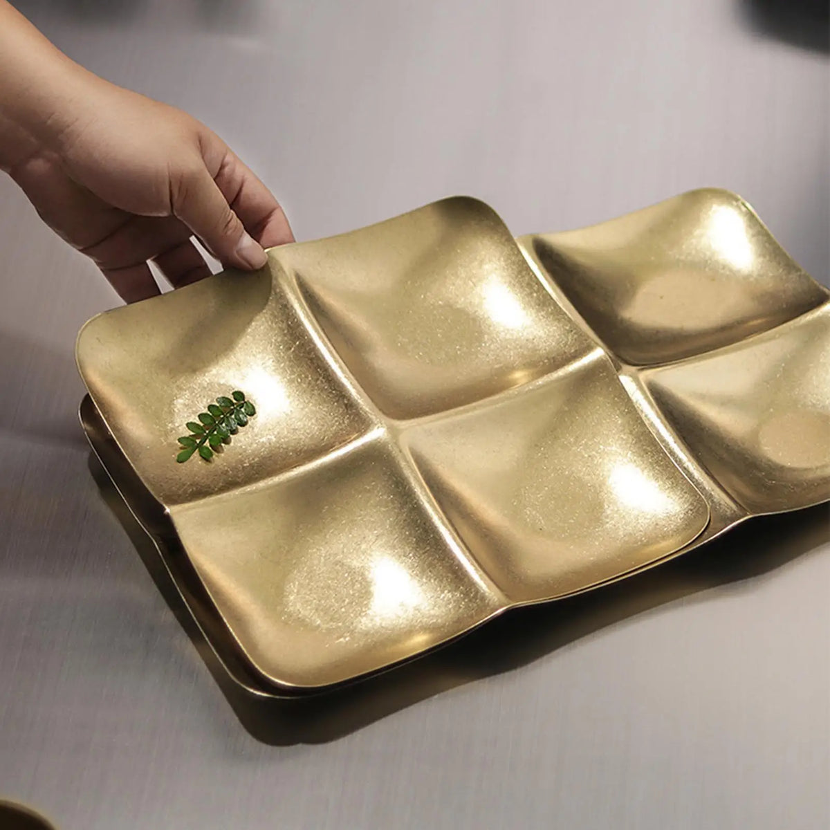 Snack Platter Portable Decorative Plate Tray Home Kitchen Living Room Zpaxo