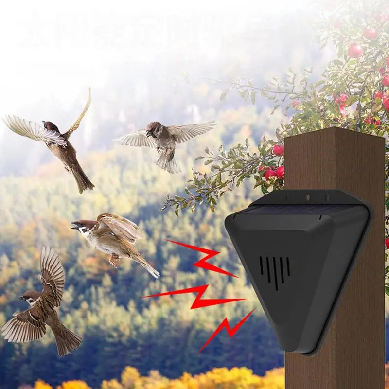 Solar Timer Bird Repeller 13 Sound Waterproof Repellent Alarm Outdoor Zpaxo