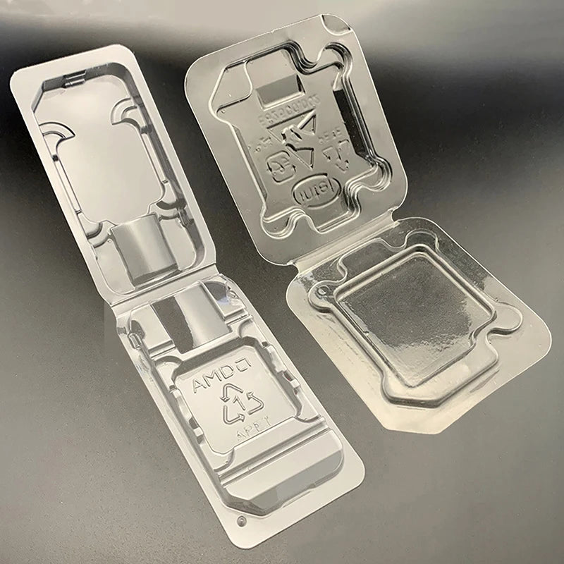 CPU Clamshell Tray Box AMD Case Holder Protection PVC Waterproof 754 Zpaxo