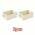 1 Foldable Wardrobe Storage Box Multifunctional Organizer Clothes Zpaxo beige-2pcs