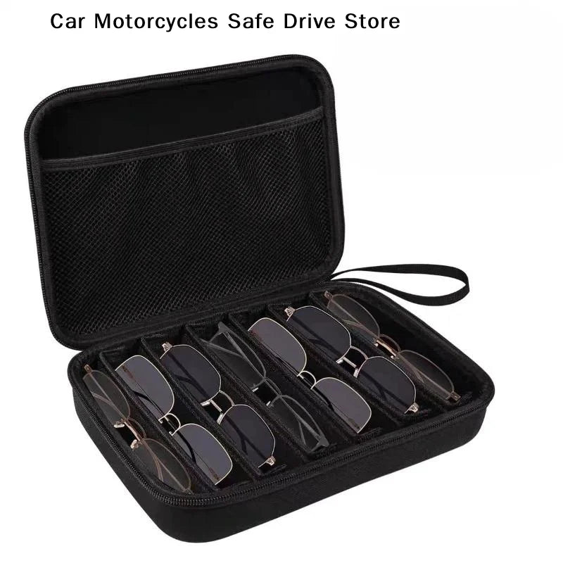 6 7 Compartment Adjustable Glasses Storage Box Portable Organizer Zpaxo