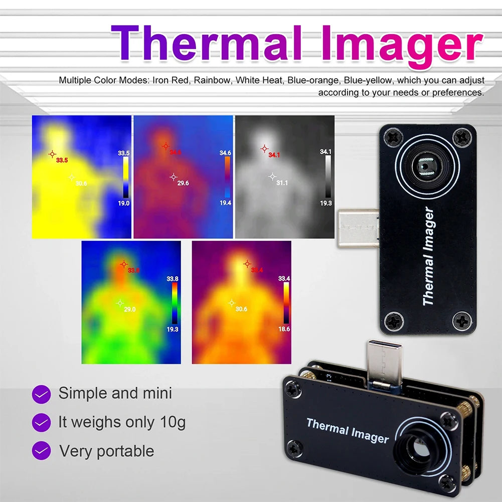 Type-c Mobile Thermal Imager APP Control 32 Pixels Imaging Camera Zpaxo
