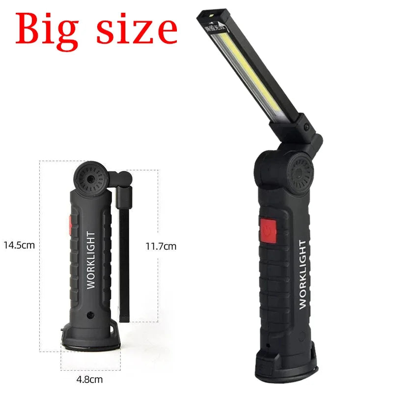 Folding COB XPE LED Work Light Handheld Flashlight Built-in Battery Zpaxo 005-B Big