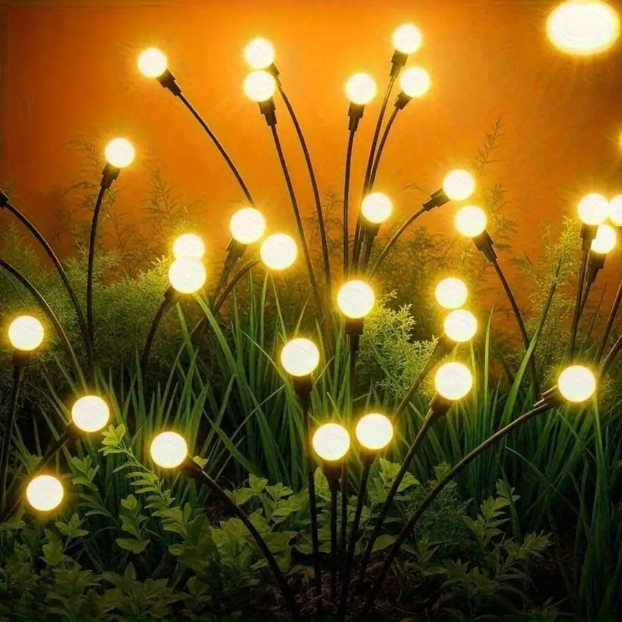 Solar-powered Firefly Lamp Warm White Light Environmentally Friendly Zpaxo Warm White 6LED