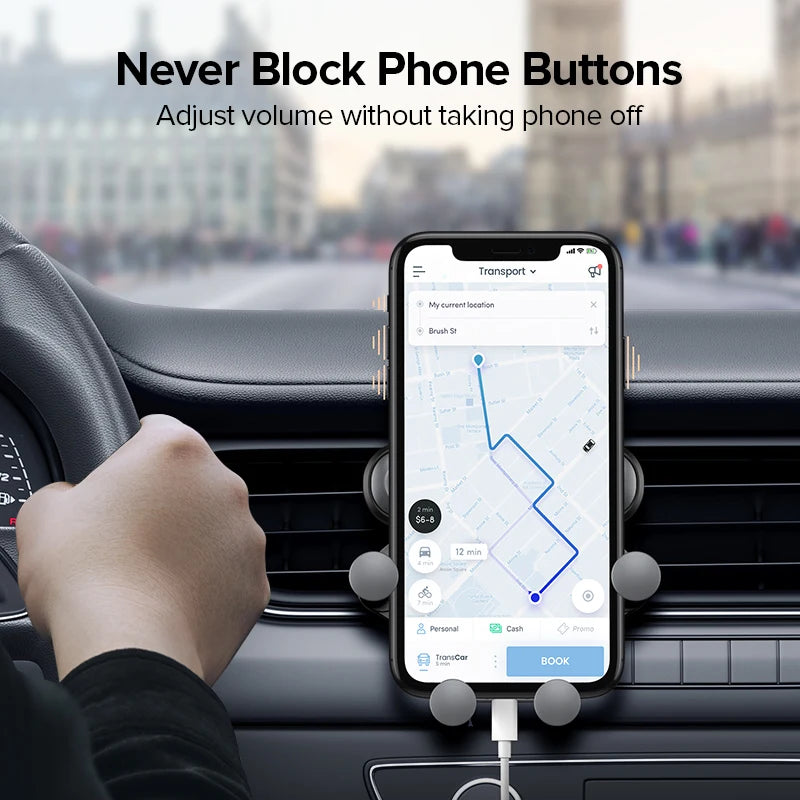 Gravity Car Phone Holder Automatic Lock Stand Stable Vent Outlet Zpaxo