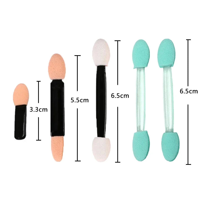 10 Small Portable Eyeshadow Applicators Bulk Double Sponge Eye Shadow Zpaxo