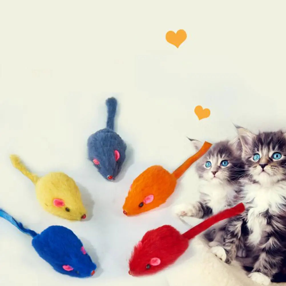 Cat Play Mice Artificial Mouse Shape Interactive Chew Resistant Zpaxo