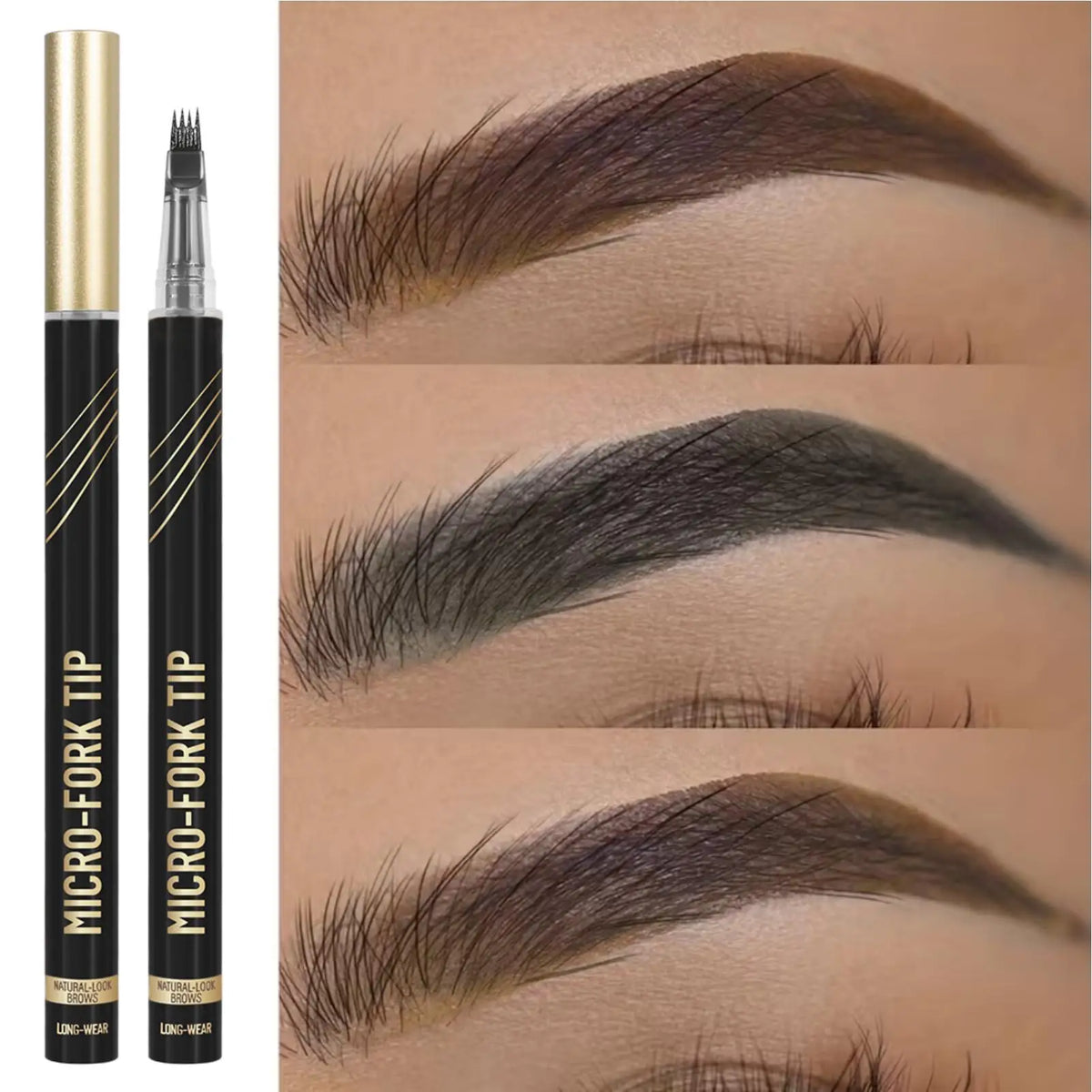 1PC Waterproof Eyebrow Pen - 4 Split Head, Wild Eyebrows, Lasting Without Smudging, Makeup for Beginners ,Liquid Eyebrow Pen Zpaxo