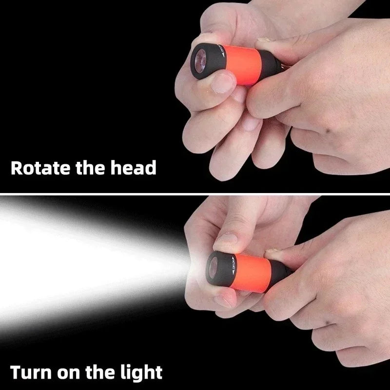 USB Rechargeable LED Multifunctional Strong Light Pocket Keychain Zpaxo