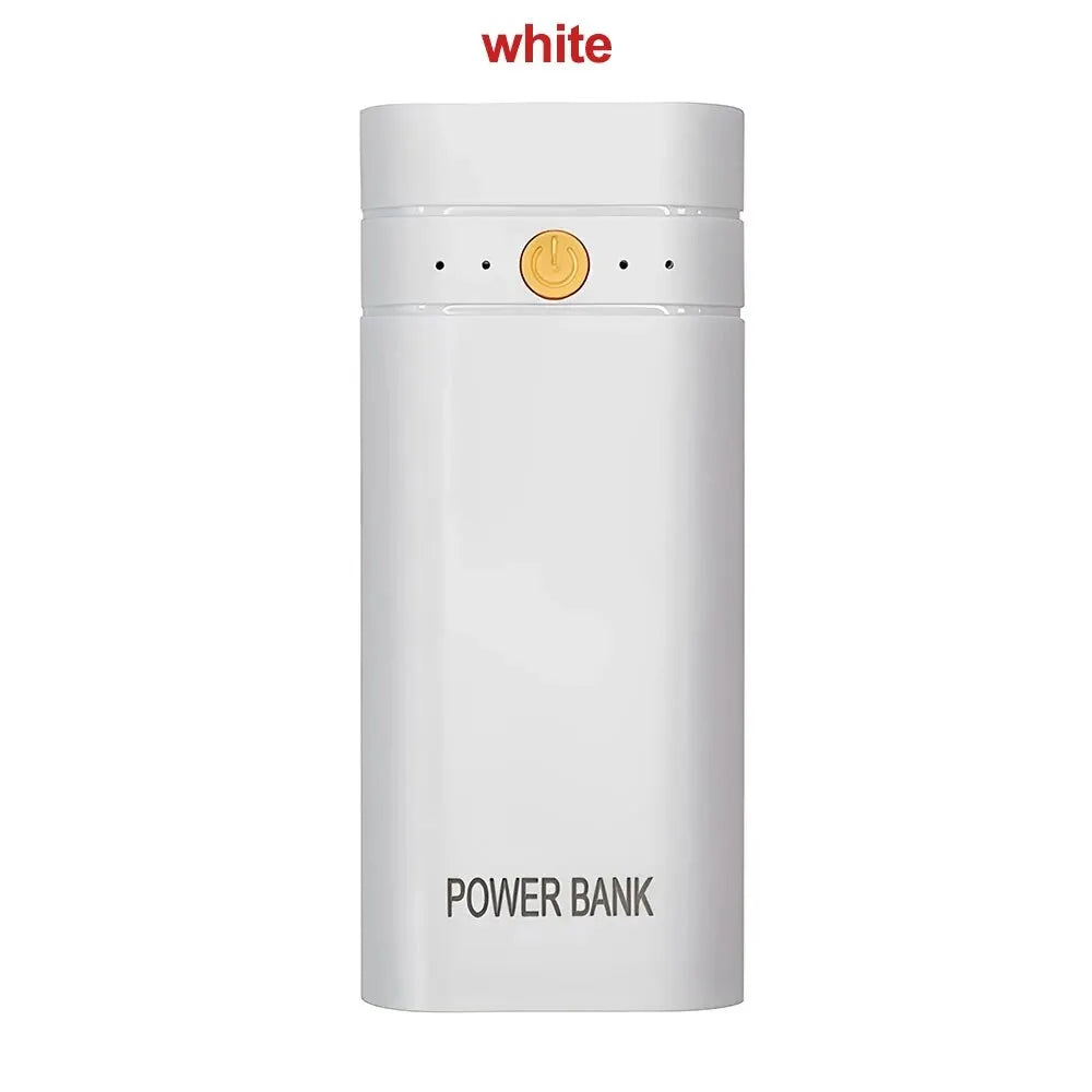 USB Power Bank Charge Shell 5V 6000mAh 2X 18650 C Battery Charger Zpaxo White