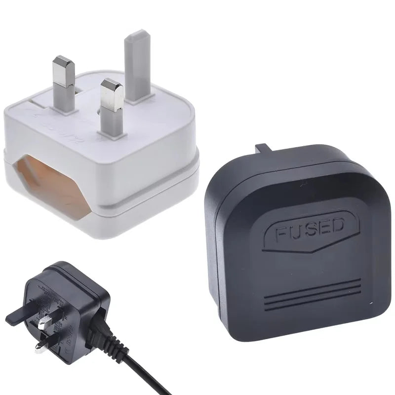 2 Pin EU Plug UK 3 G 5A Fuse Power Socket European British Singapore Zpaxo