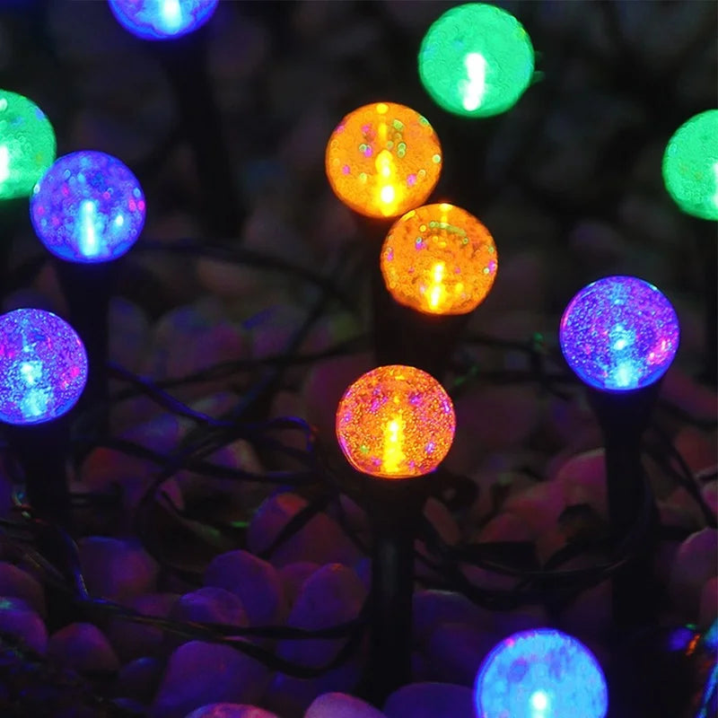 Solar Garden Light String Christmas Decoration Lights Waterproof RGB Zpaxo