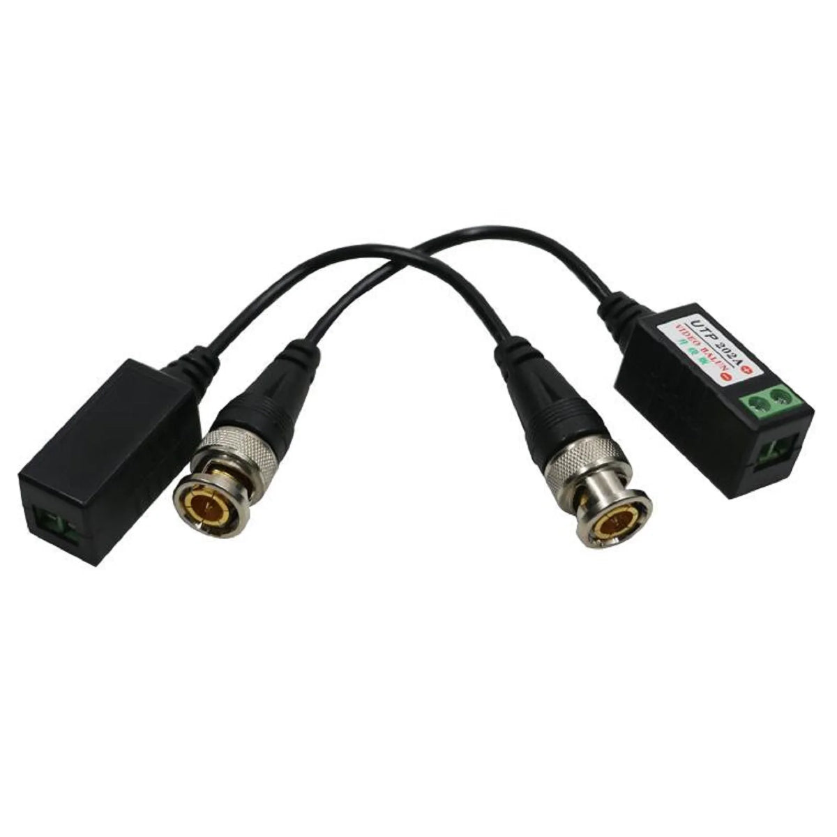 1 Pair UTP 202A Passive Transceiver Video Balun Connector BNC Cat5 Zpaxo