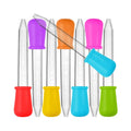 Small Silicone Plastic Pipette Dropper Feeding Medicine Liquid Eye Zpaxo 5pcs Color Random