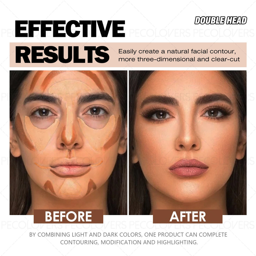 1PC Highlight and Contour Stick, Facial Highlighting, Shaping The Facial Contour, Three-dimensional, Essential Daily Makeup Tool Zpaxo