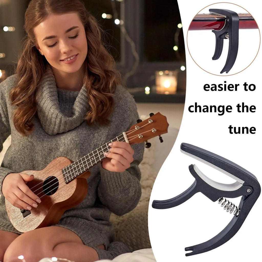 Guitar Clamp Bass Tuning Clip Folk Capo Portable Spring Action Zpaxo