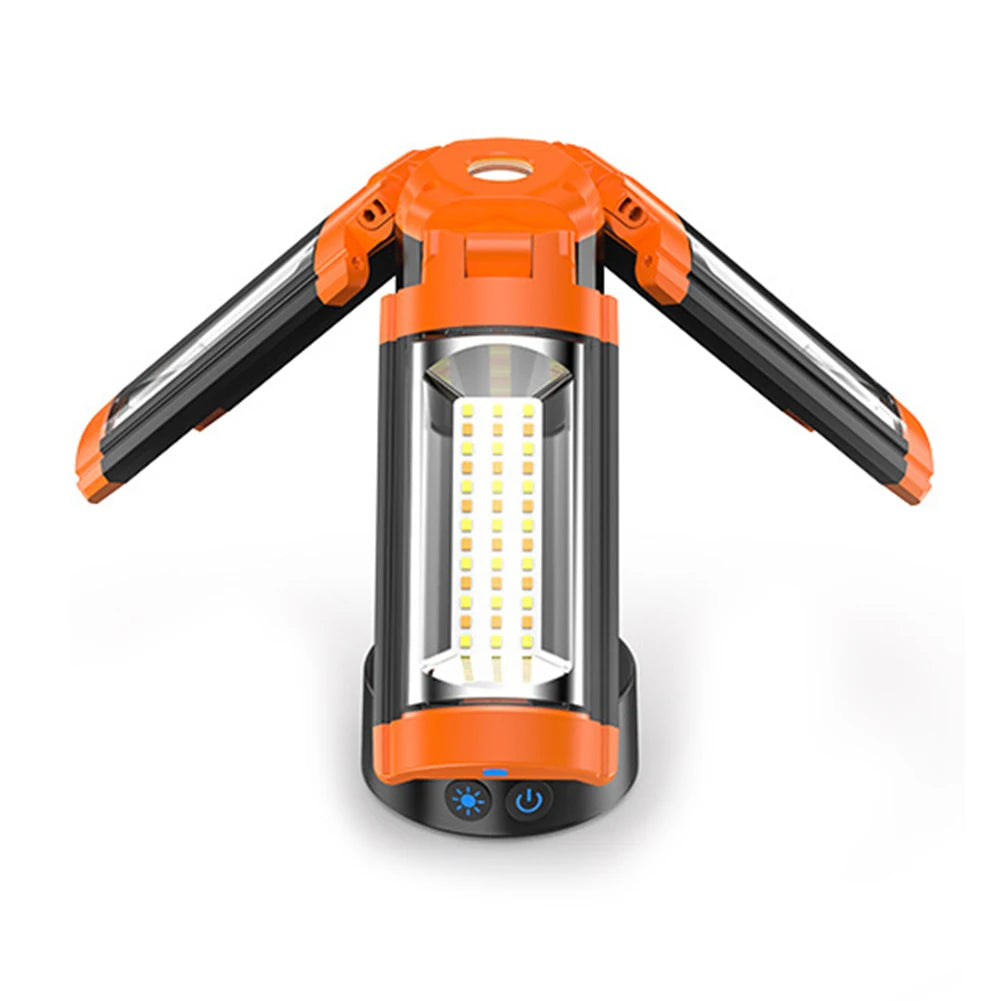 Folding Camping Light LED Work Telescoping Stand Rechargeable Lantern Zpaxo No Stand