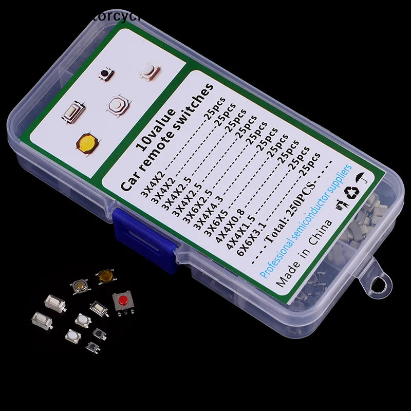 CM250Pcs 10 Types Durable Car Remote Control Tablet Actile Push Zpaxo