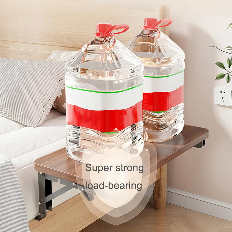 Foldable Collapsible Organizer Attachable Bedside Shelf Table Under Zpaxo