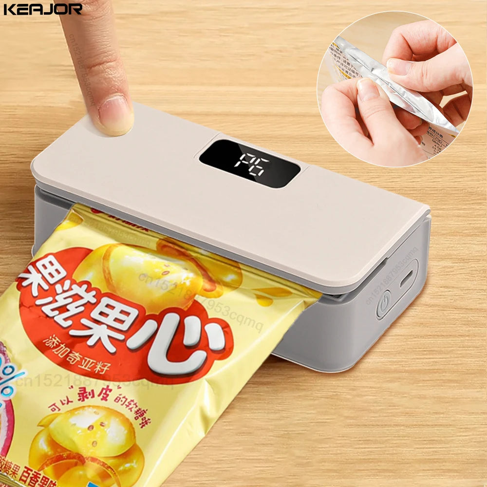 Mini Sealing Machine 2in1 Plastic Bag Sealer USB Rechargeable Zpaxo
