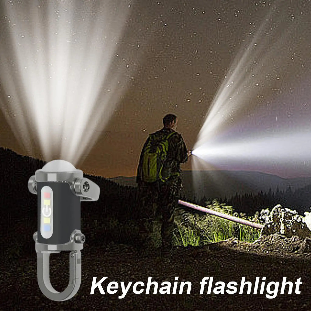 Rechargeable Keychain Flashlight Mini LED Torch Bright Portable Zpaxo