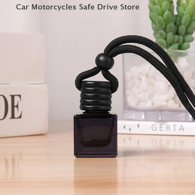 CM1Psc Black Cap Dyed Square Empty Bottle Car Essential Oil Diffuser Zpaxo