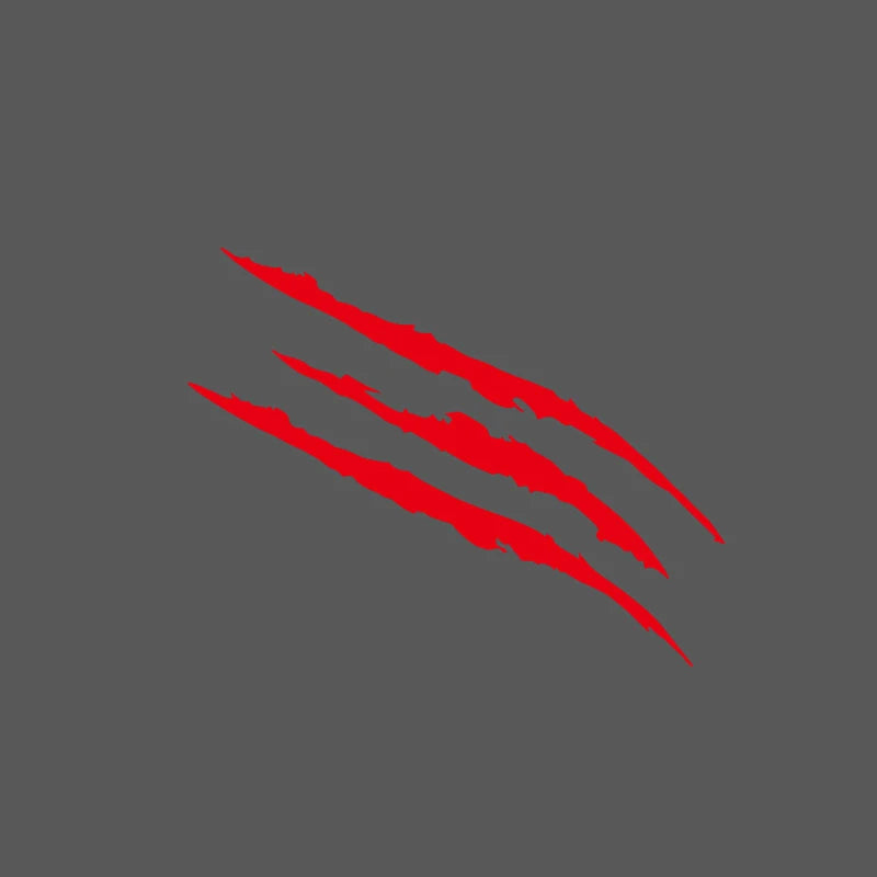 Car Styling Headlights Personalized Stickers Monster Claw Scratch Zpaxo red