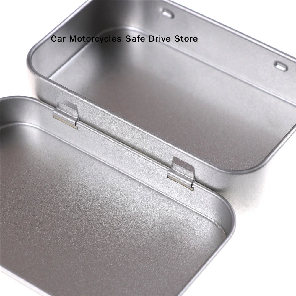 CMMetal Rectangular Empty Mini Tin Box Tinplate Push Candy Pill Cases Zpaxo